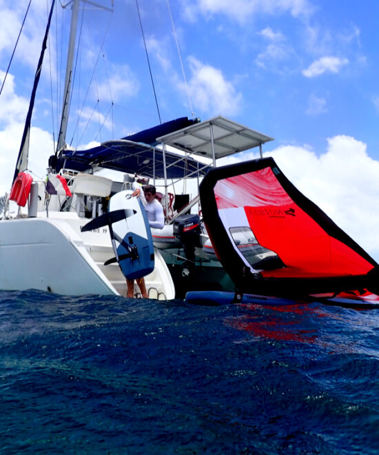 Kitesurf and wingfoil trip to Anguilla Catamaran