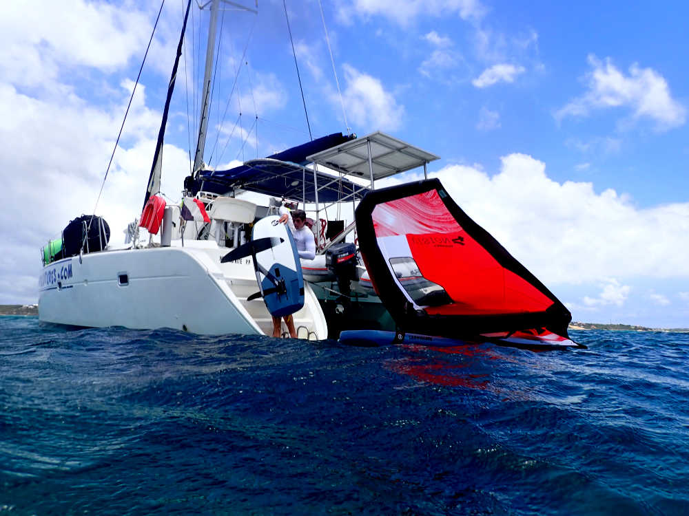 Kitesurf and wingfoil trip to Anguilla Catamaran