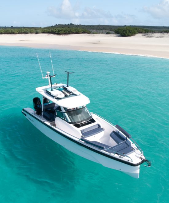 Anguilla islands tour motorboat Axopar 29